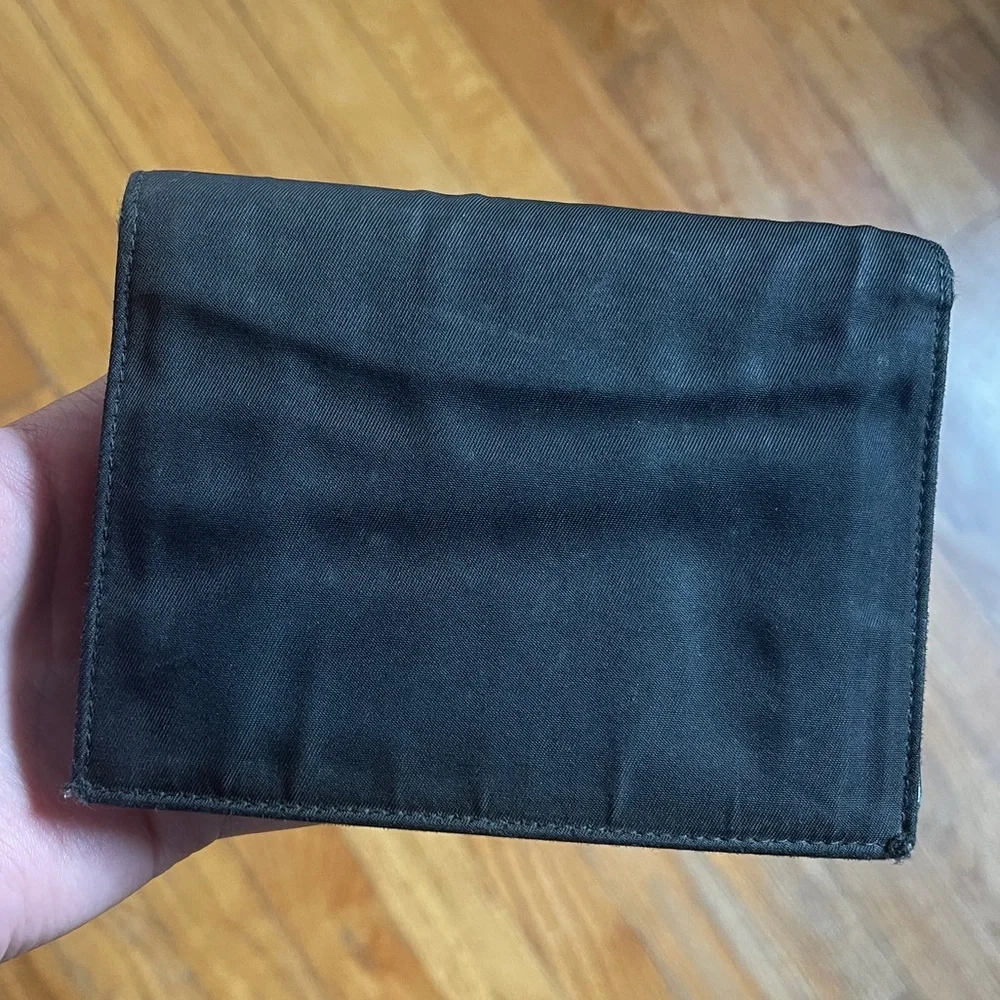 Sold!   ❌ Prada nylon wallet black bifold authentic leather - Picture 10 of 16